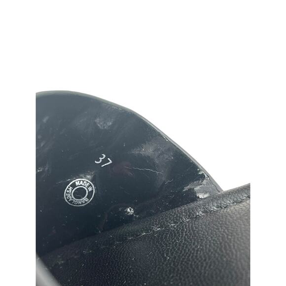 Love Moschino Slide Sandals Embossed Hearts Black Size 37 - Picture 13 of 13